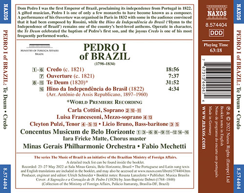 Encarte Verso PedroI