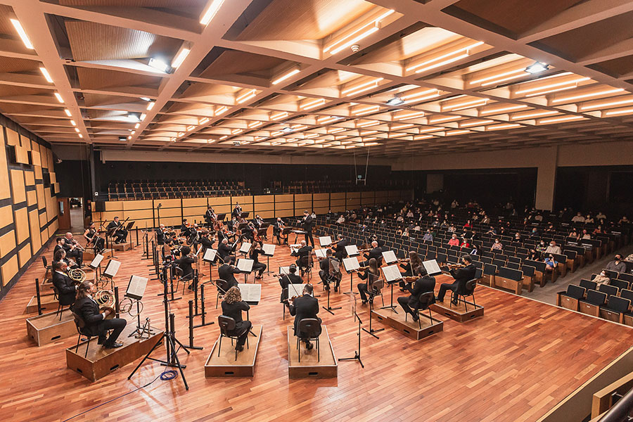 Concerto da Ospa na Sala da Ospa, em 2021 (divulgação, Leandro Rodrigues)