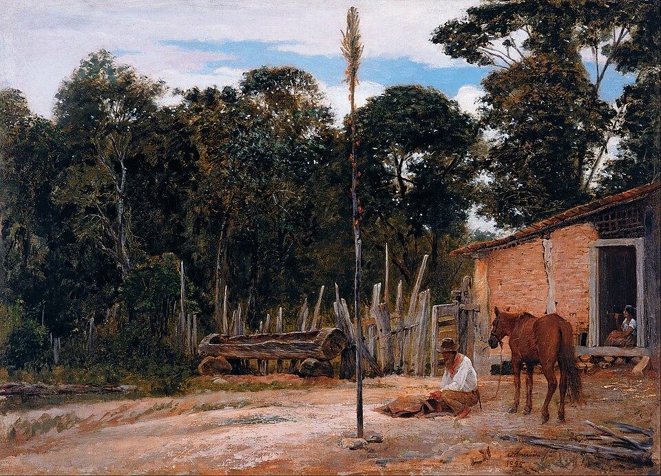'Apertando o Lombilho', pintura de Almeida Junior que ilustra a capa do disco [Google Art Project]