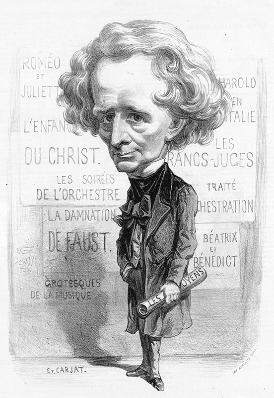 Caricatura de Berlioz por Étienne Carjat [Reprodução]