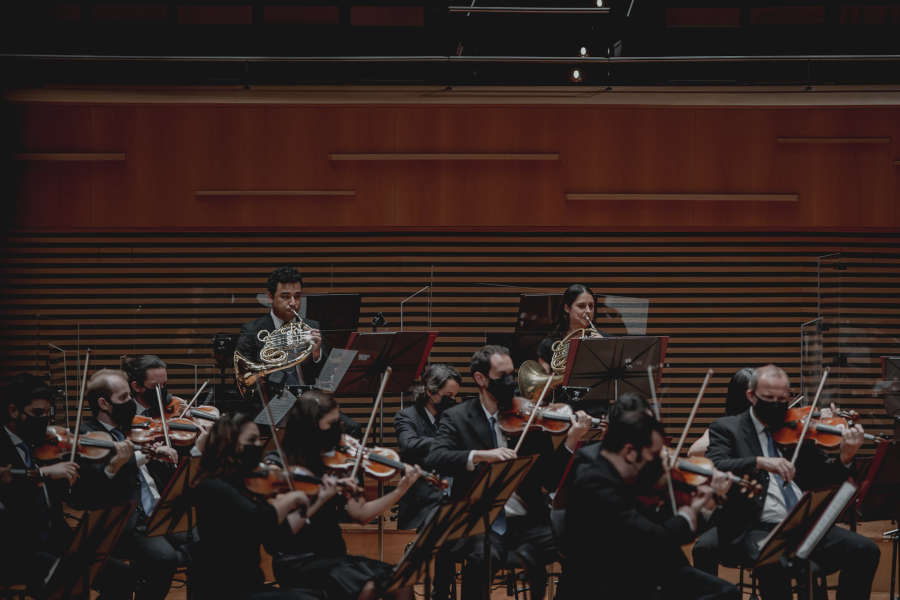 Filarmônica de Minas Gerais durante concerto na última semana [Reprodução]