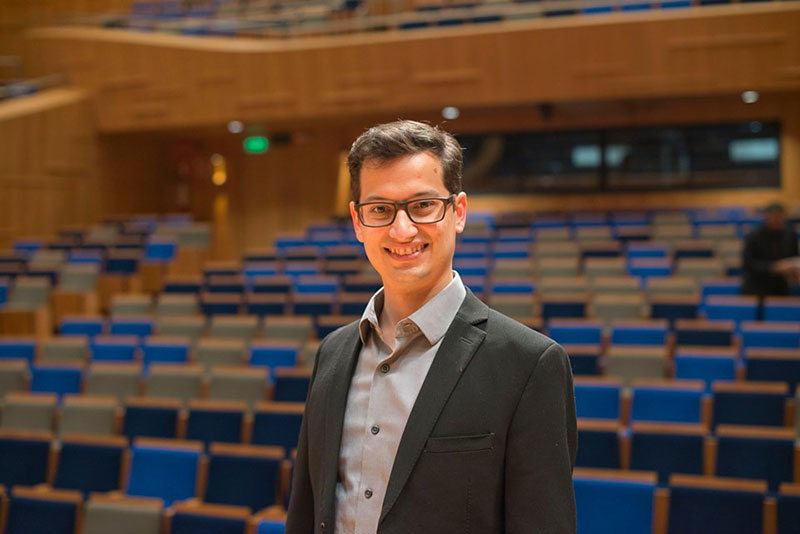 O compositor Igor Maia na Sala Minas Gerais [Divulgação]