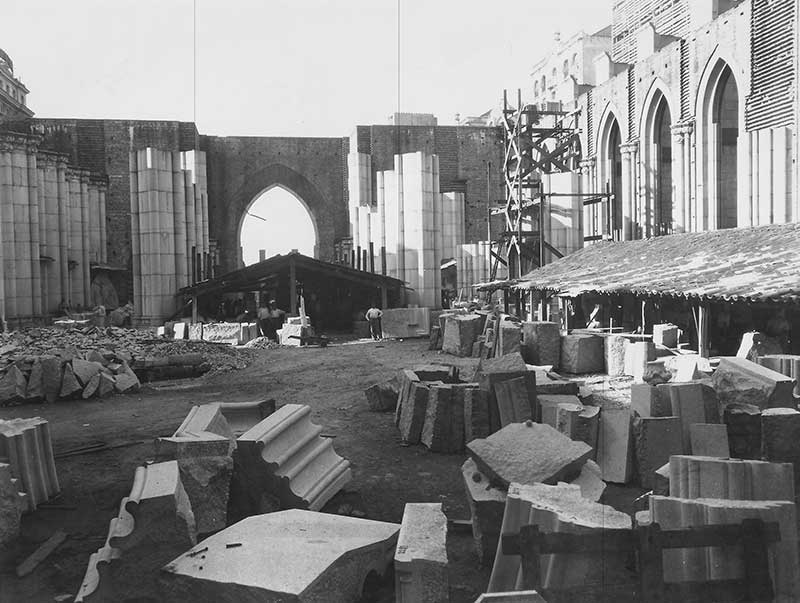 Imagens da construção da Catedral da Sé [Divulgação/ Arquivo Metropolitano Dom Duarte Leopoldo e Silva]