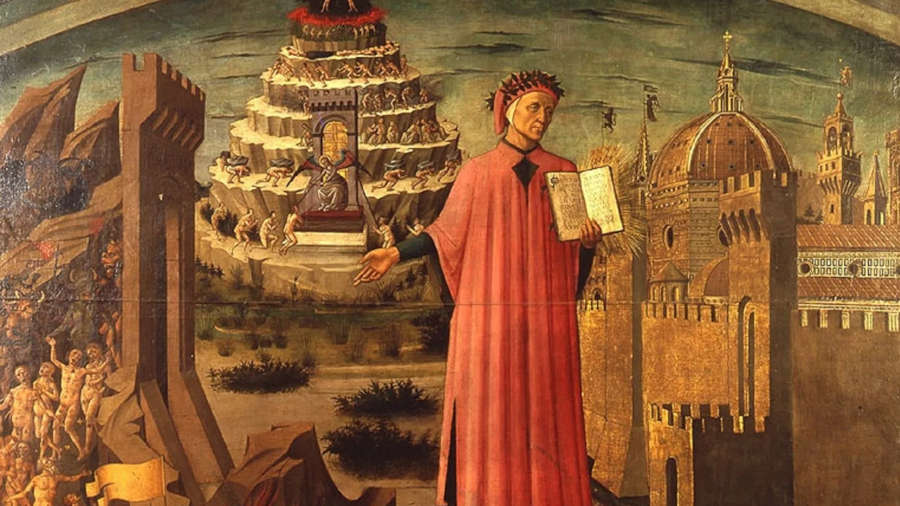 O mundo de Dante, de Botticelli [Reprodução]