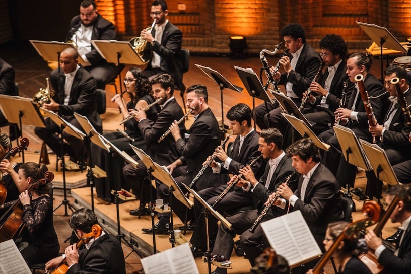 Músicos da Filarmônica de Goiás durante concerto em Campos do Jordão [Divulgação]