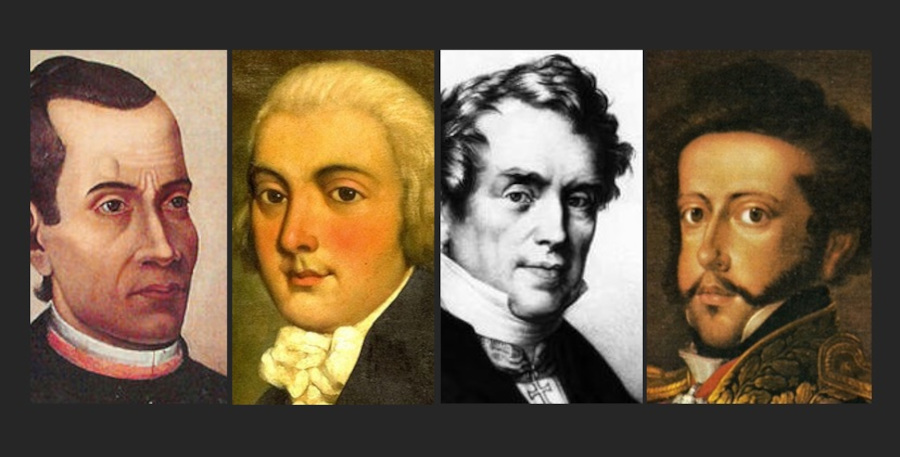 Padre José Maurício, Marcos Portugal, Sigismund Neukomm e D. Pedro I [Reprodução]