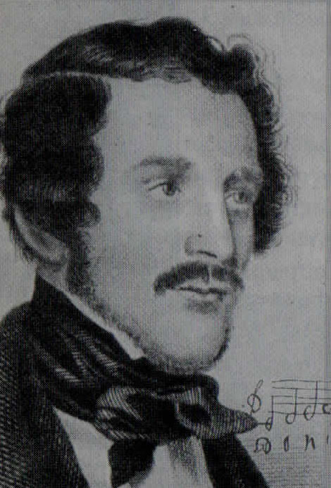 Caetano Donizetti (1797-1848) [Reprodução de uma  gravura de MerckeL]