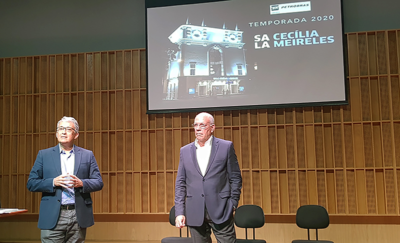 João Guilherme Ripper e José Roberto Gifford durante o anúncio da temporada da Sala Cecília Meireles[Revista CONCERTO]