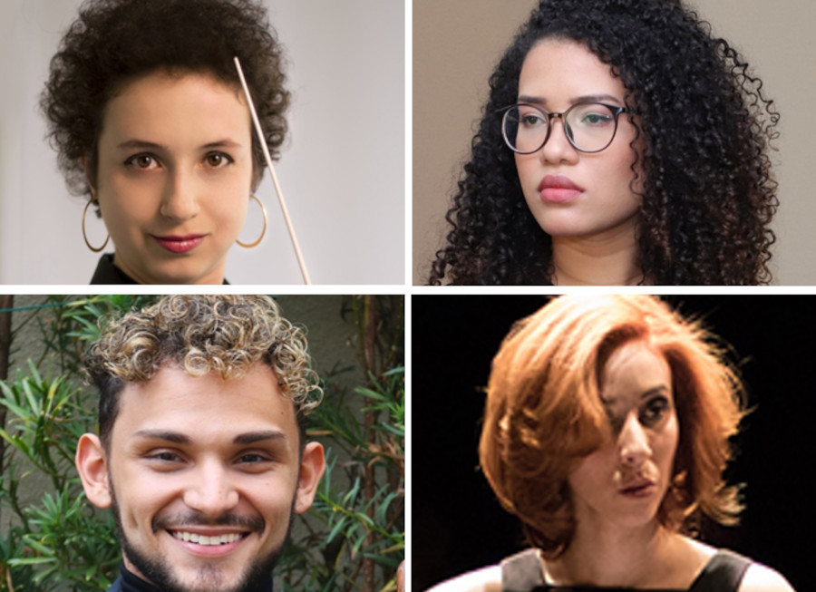 Da esquerda para direita, Ana Laura Matthias Gentile, Emmanuele Guedes, Felipe Gadioli e Raphaela Lacerda [Fotos Divulgação]