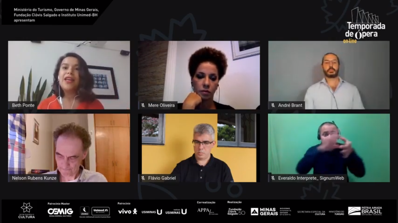 Debate do webinar #ÓperaHoje - mesa inovacao
