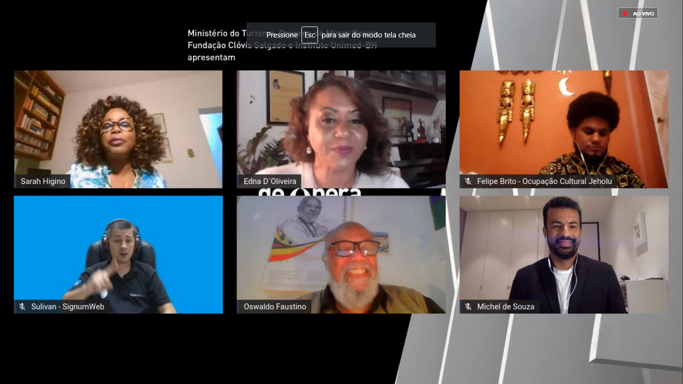 Debate do webinar #ÓperaHoje - mesa sobre diversidade