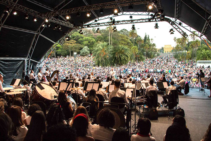 Concerto realizado pela Osusp no Parque da Independência em 2018 [Divulgação]