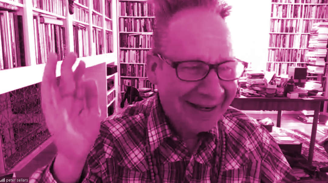 Peter Sellars durante conversa com os alunos do Ateliê de Criação [Reprodução]