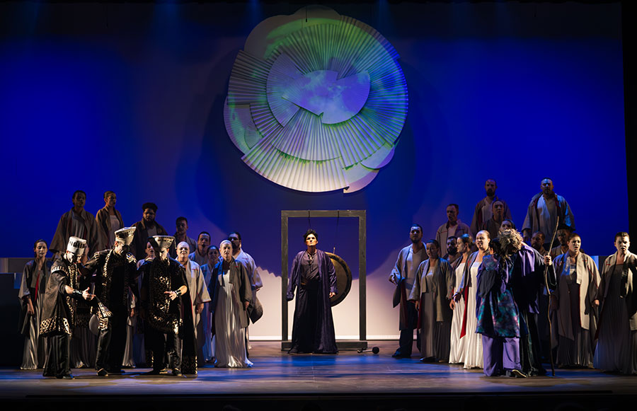 Cena de Turandot, produção da Cors e da Ospa, que inaugurou o Teatro Simões Lopes Neto (divulgação, Vitória Proença)