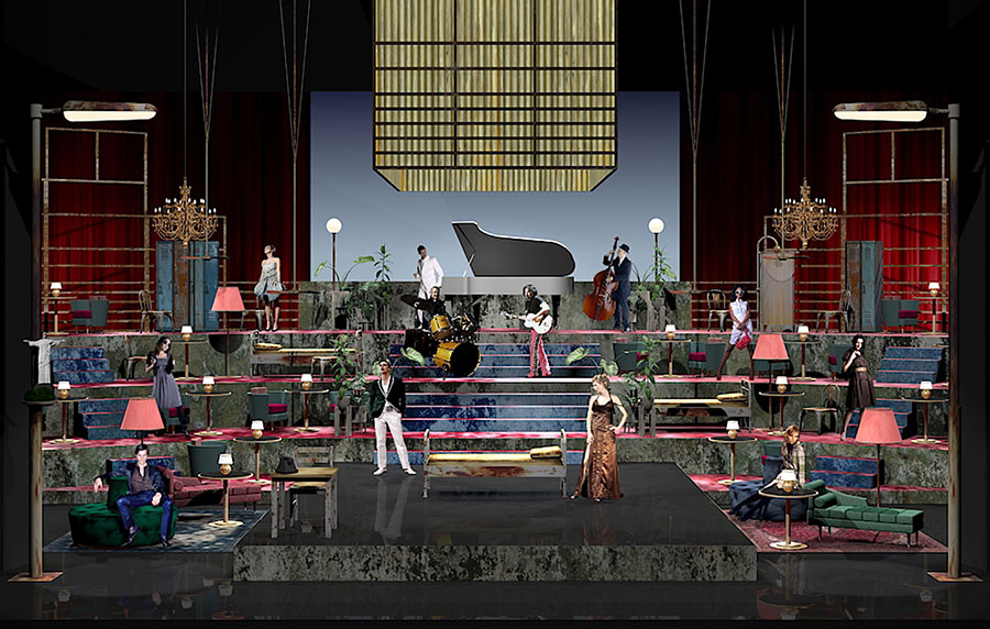 Maquete digital da encenação de Alma, do Anhaltisches Theater Dessau, por Rifail Ajdarpasic (divulgação)