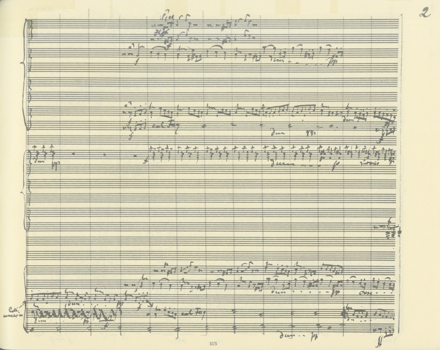 Manuscrito da Sinfonia nº 9 de Gustav Mahler