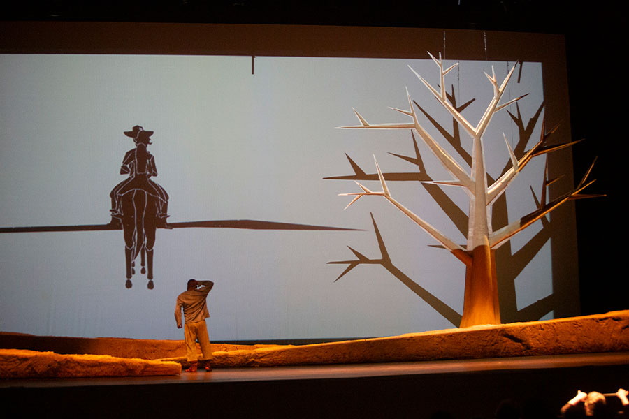 Cena da ópera ‘Matraga’, produção da Fundação Clóvis Salgado (divulgação, Guto Muniz)