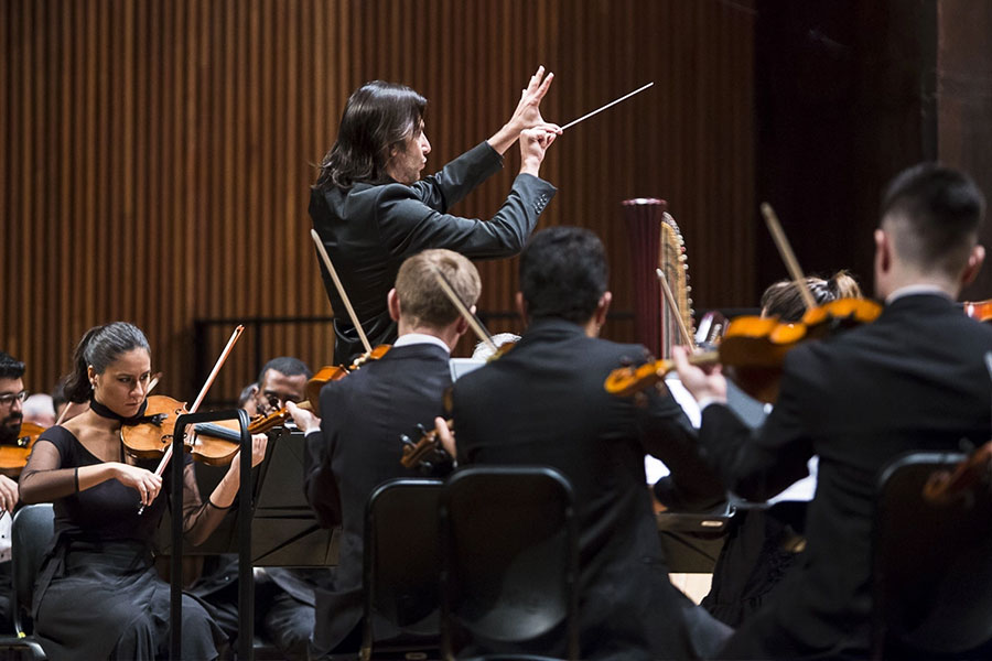 Concerto da Osba sob direção do maestro Carlos Prazeres (reprodução site Osba)