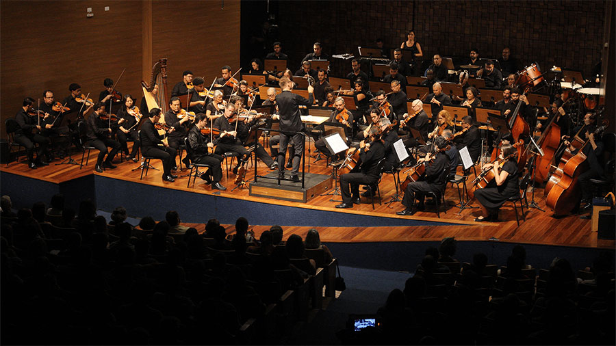 Orquestra Sinfônica da USP em concerto no Centro Cultural Camargo Guarnieri [divulgação/ PRCEU, USP]