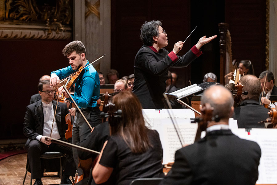 Sinfônica Municipal, Guido Sant’Anna e Mei-Ann Chen no concerto de Prokofiev (divulgação, Rafael Salvador)