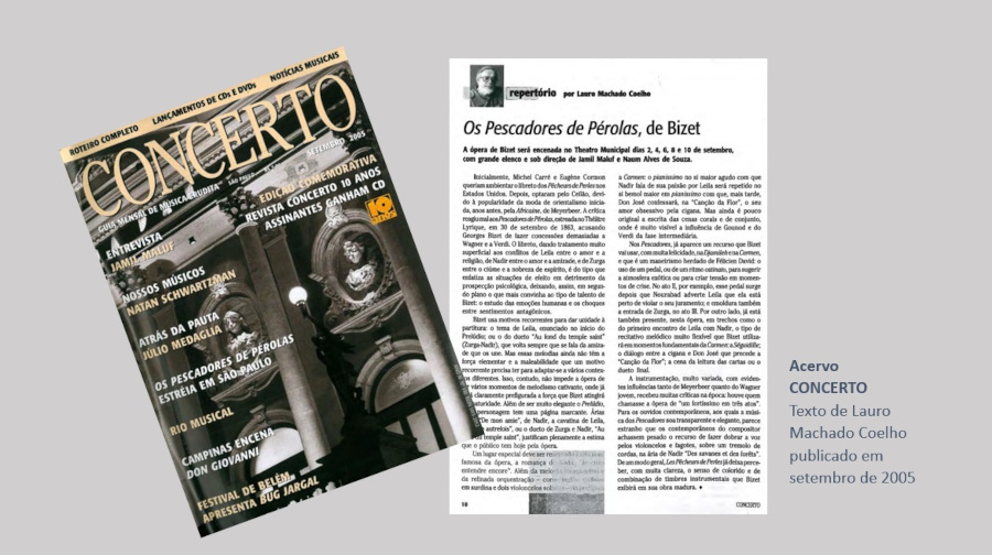 Acervo CONCERTO: Pescadores de Pérolas