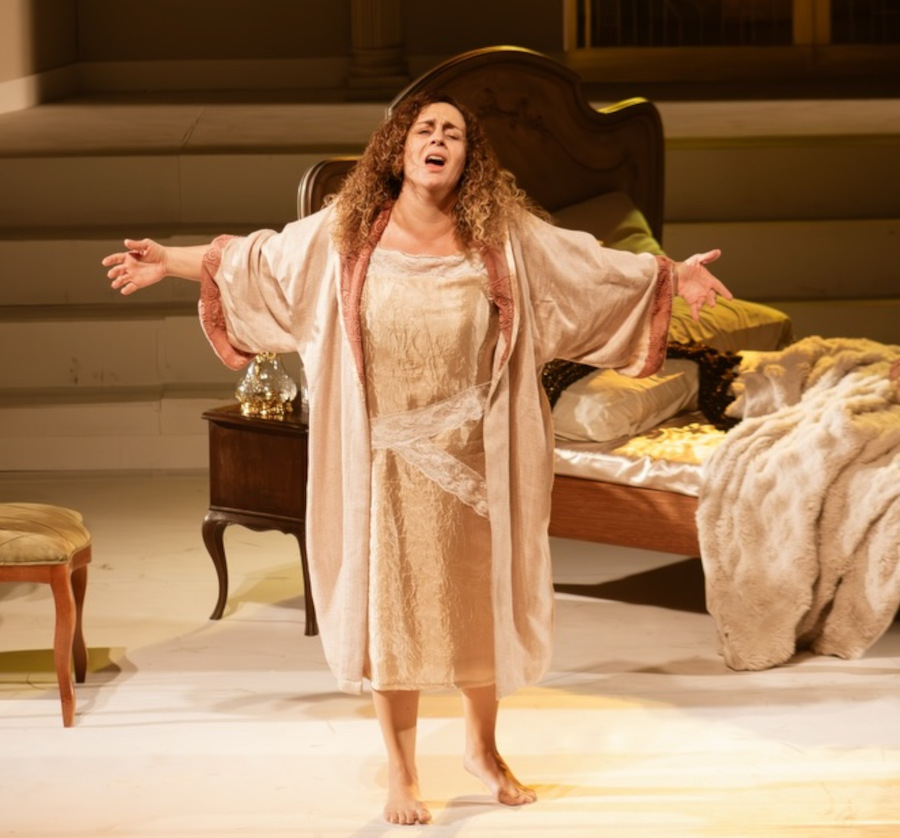 A soprano Ludmilla Bauerfeldt no último ato de 'La Traviata' [Divulgação/Vitoria Proença]