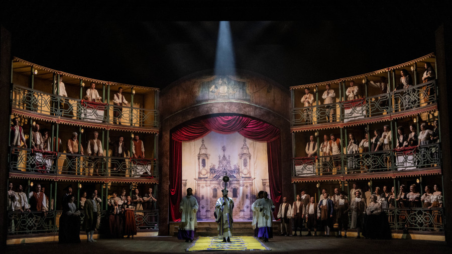 Cena da produção no Theatro Municipal de São Paulo [Divulgação/Larissa Paz]