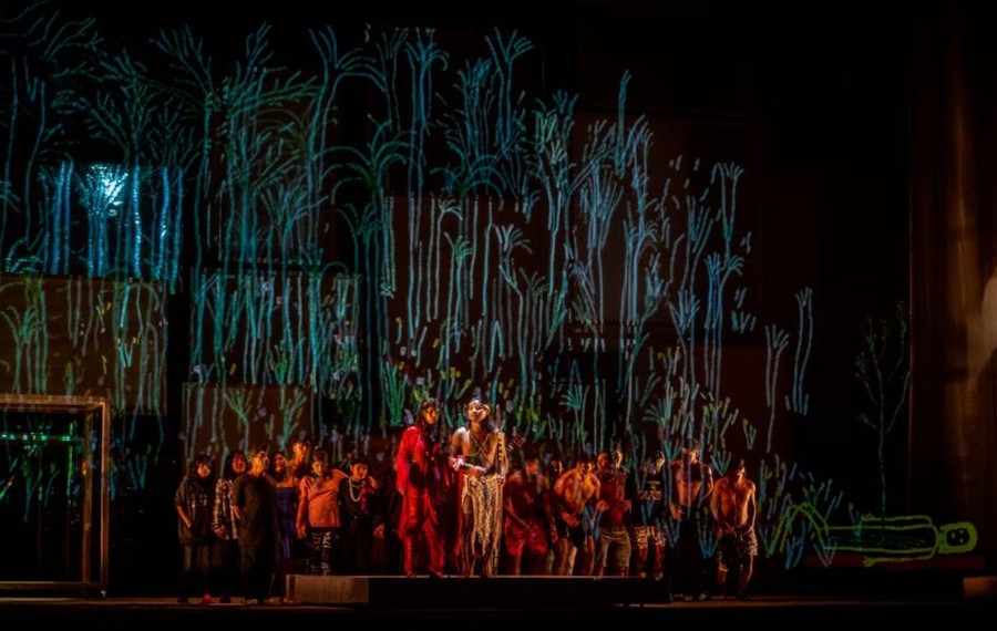 Cena da produção de 'O guarani', no Theatro Municipal de São Paulo [Divulgação]
