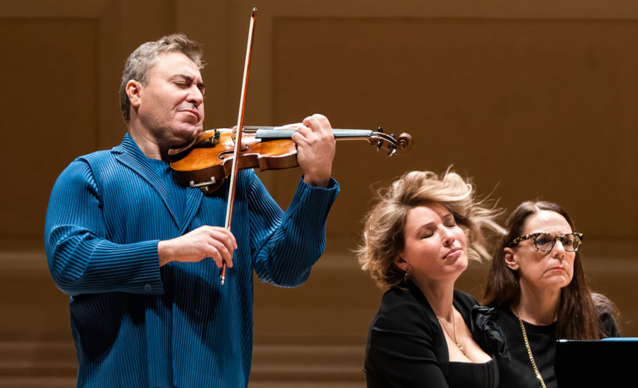 O violinista Maxim Vengerov e a pianista Polina Osentiskaya [Divulgação]