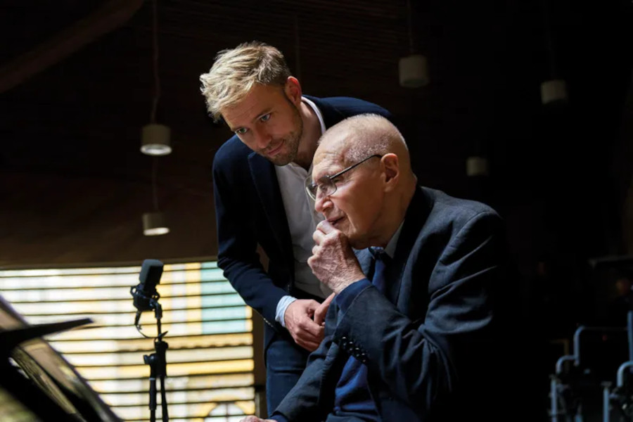 Benjamin Appl e Kurtág durante a gravação do álbum [Divulgação]