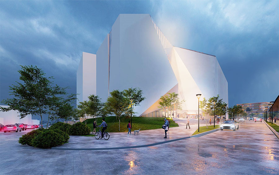 Projeto arquitetônico da futura academia a sala de concertos o Musicarium (reprodução)