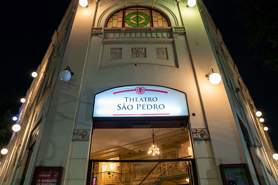 Fachada do Theatro São Pedro (divulgação, Íris Zanetti)