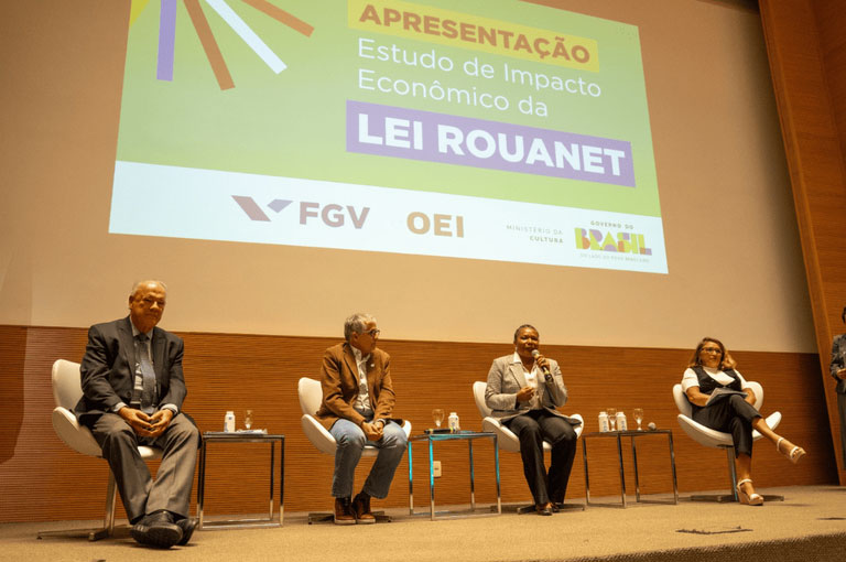 Apresentação do estudo realizado pela FGV (reprodução, Tarcísio Boquady, MinC)