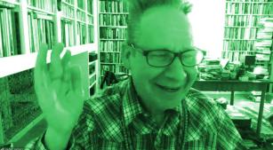 Peter Sellars durante conversa com os alunos do Ateliê de Criação [Reprodução]