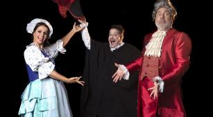 A soprano Carla Cottini, o ator Will Anderson e o baixo-barítono Saulo Javan (divulgação, Luís Prado)