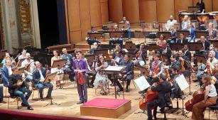 Guido Sant'Anna no concerto do Theatro Municipal (arquivo pessoal)