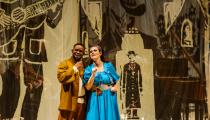 Geilson Santos e Gabriella Pace em cena de 'O Auto da Catingueira' no Teatro Cultura Artística [Divulgação]