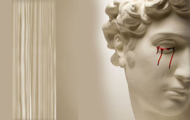 Arte promocional da ópera Édipo Rei (reprodução)